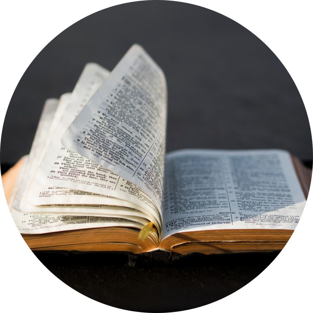 An open Bible representing Nuggets connect group at Gateways Christian Fellowship