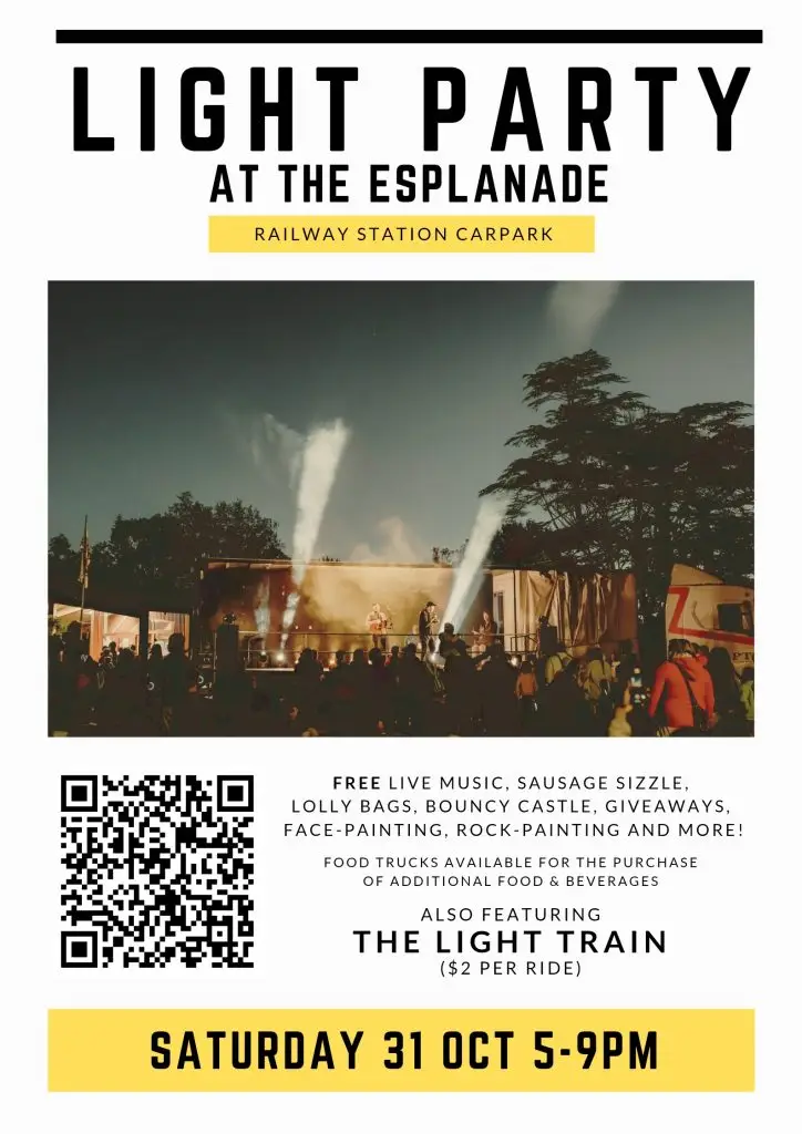 Flyer about Light Party at the Esplanade