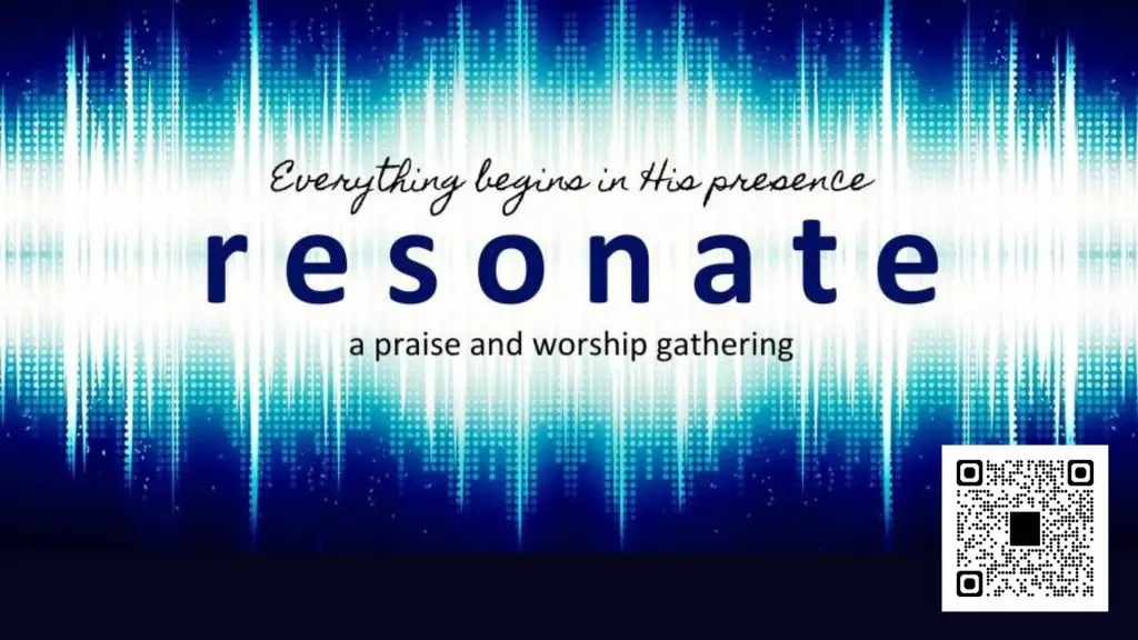 Flyer about the Resonate praise and worship event at Gateways Christian Fellowship church